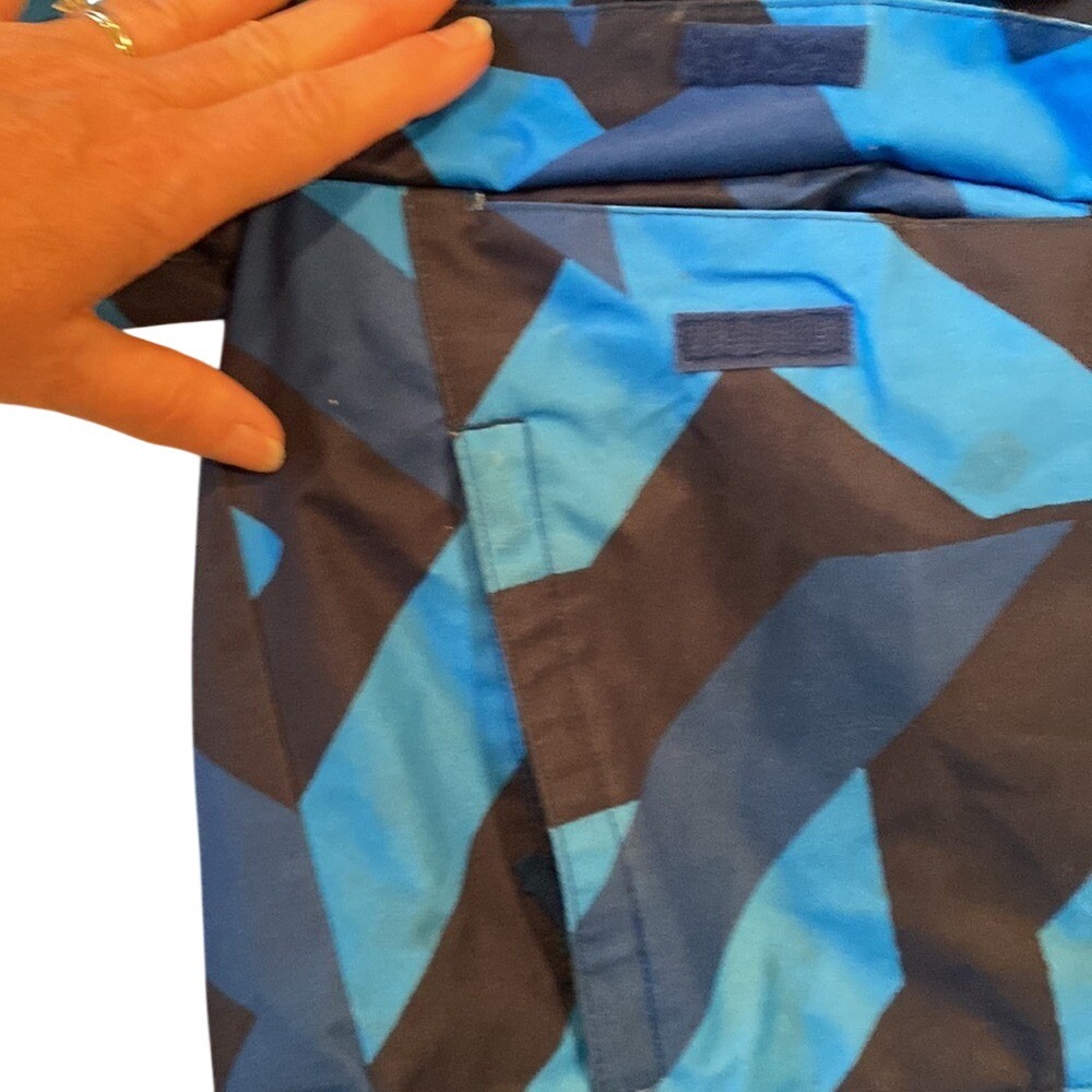 Columbia Kids Blue Geometric‎ Pattern Winter Jacket Hooded - Picture 10 of 15